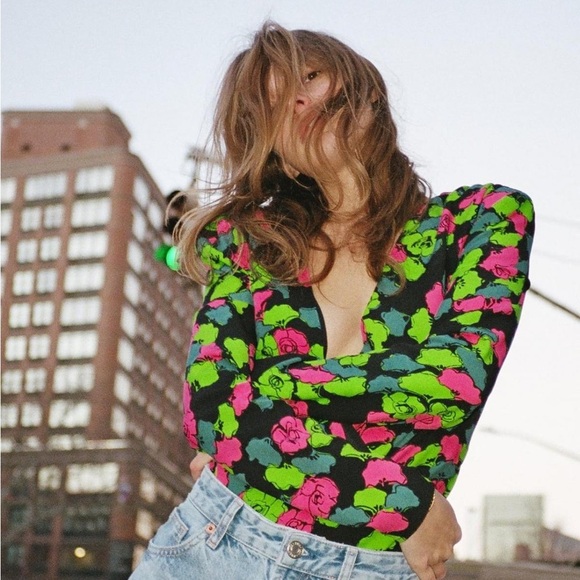 ZARA Floral Bodysuit BNWT - Picture 1 of 4